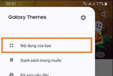 Cài đặt Galaxy Theme