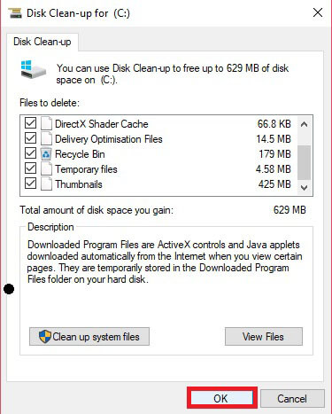 Disk Clean-up dọn dẹp ổ C không bị full