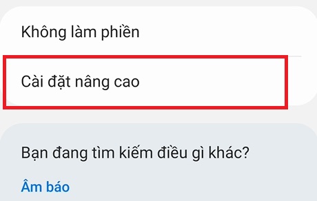 Cài đặt thông báo nâng cao