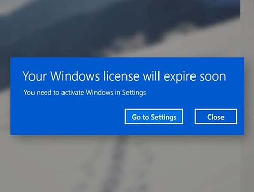 Windows 11 license expired, key input message