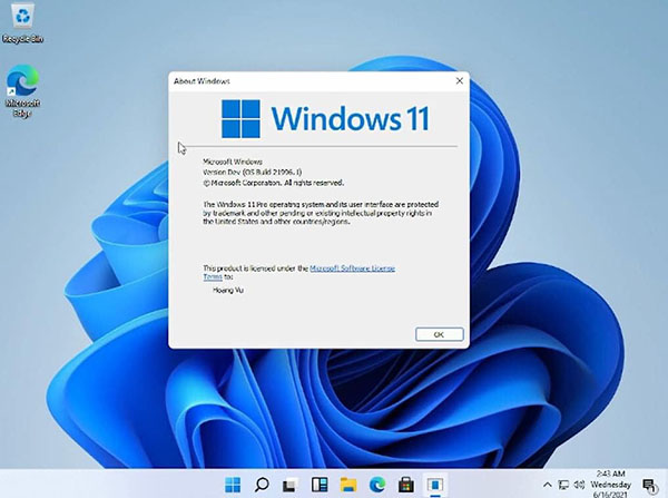 Giao diện desktop Windows 11