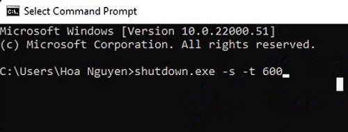Cách hẹn giờ tắt máy bằng cmd
