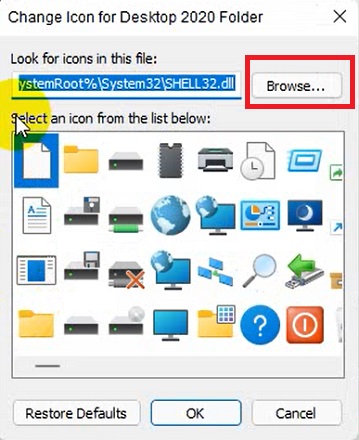 Change default folder icon on windows 11