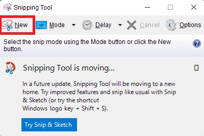 Chụp ảnh màn hình máy tính Windows 11 bằng Snipping tool