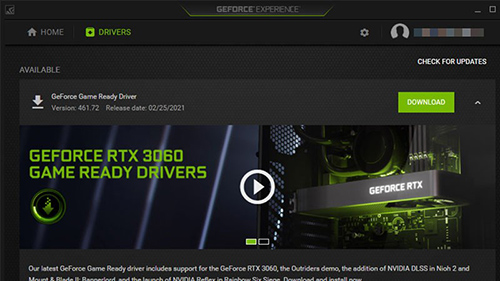 Ứng dụng GeForce Experience