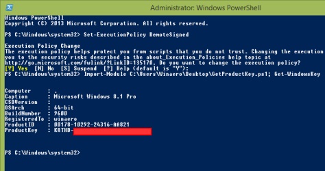 Product key windows đang dùng
