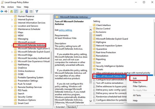 Windows Defender On Local Machine 4 Cách tắt Windows Defender (Windows Security) Windows 11 | Hoa Kỳ 68