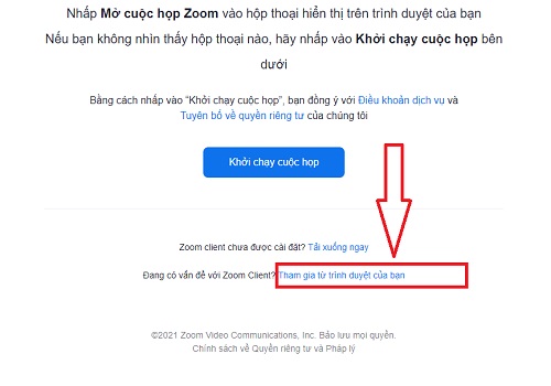 Học zoom ngay trên trình duyệt web