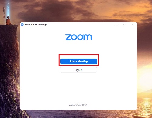 mở phần mềm zoom lên