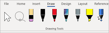 Tính năng mới ở tab Draw office 2021