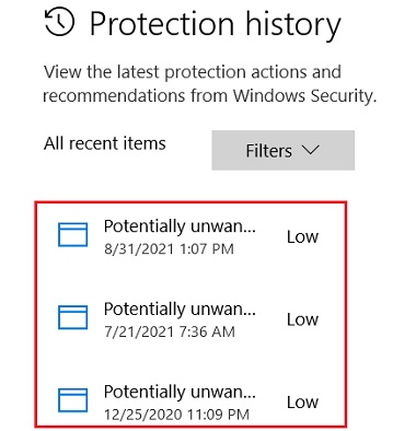 Lịch sử diệt virus Windows defender