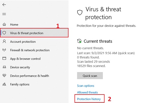 Windows & Threat protection trên windows 11