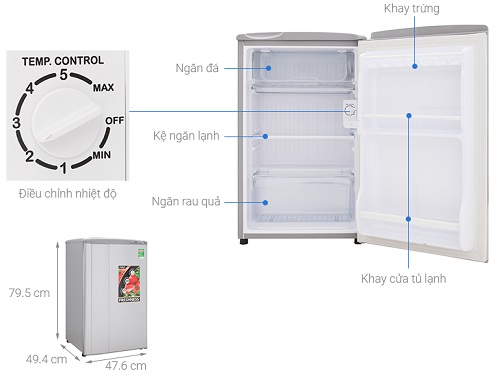 tủ lạnh mini aqua 90 lít